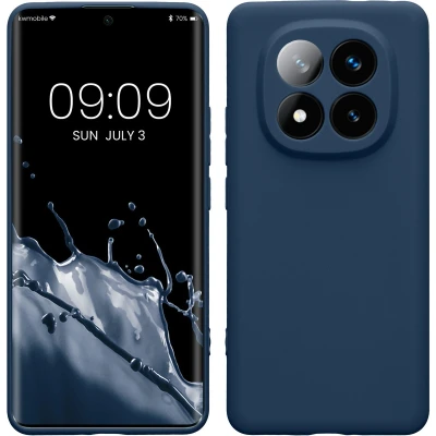 Afbeelding van kwmobile telefoonhoesje geschikt voor Xiaomi Redmi Note 14 Pro+ 5G / Pro Plus Hoesje smartphone Precisie camera uitsnede In marineblauw