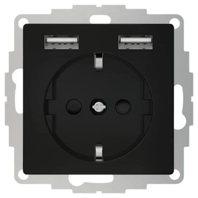 Afbeelding van 2USB InCharge PRO 55 EU 12W 2,4A Jet Black