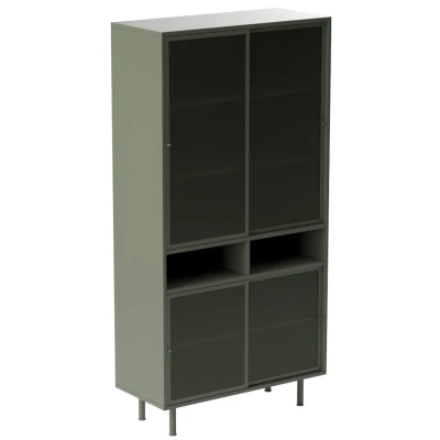 Afbeelding van Hygge Interiors Veep Olijfgroen Opbergkast Schuifdeur H180 cm