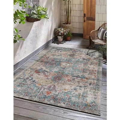 Afbeelding van Buitentapijt voor balkon terras of tuin Donker gekleurd 160x230 Rechthoekig robuust outdoor Vloerkleed weerbestendig en UV bestendi Binnen Buiten The Carpet Palma