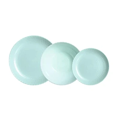 Afbeelding van Serviesset Luminarc Pampille Turquesa Turkoois Glas 18 Onderdelen