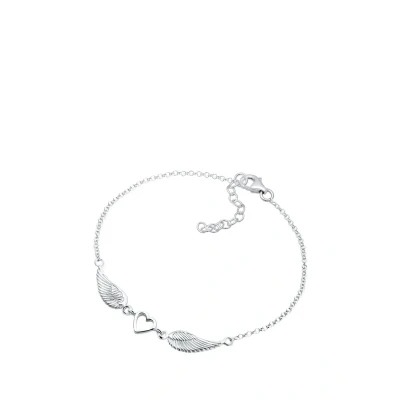 Afbeelding van Elli HERZ FLÜGEL Armband, Dames, Maat: 19, Silber