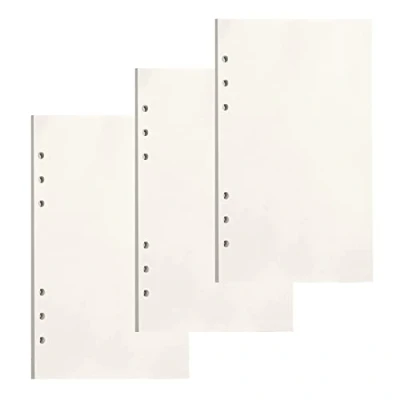 Afbeelding van PALUDO 135 vellen, A6, blanco, 6 gaten, navulpapier, wit, beweegbaar, voor navulbaar, dagboek, dagboek