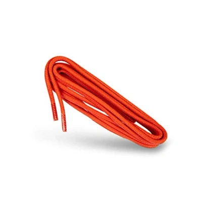 Afbeelding van Kaps Ronde veters, gewaxt, 100% natuurlijk katoen, elegante veters voor en casual schoenen, gemaakt in Europa, 98 Oranje