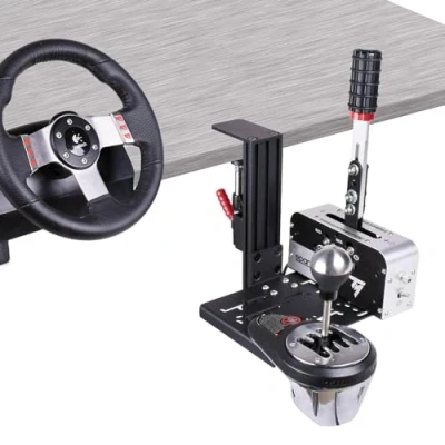 Image de Montage universel sur table pour variateurs analogiques et freins à main de course, compatible avec les Logitech G Drive, thrustmaster th8a TSS
