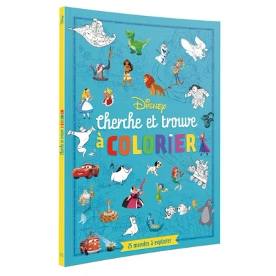 Image de DISNEY Cherche et Trouve à colorier 25 mondes explorer