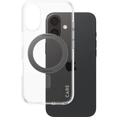 Afbeelding van PanzerGlass Hoesje Geschikt voor iPhone 16 CARE Kickstand Case MagSafe Zwart