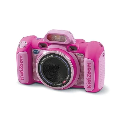 Afbeelding van VTech KidiZoom Duo FX roze, digitale camera voor kinderen, foto, selfie, video, kleurenscherm, stripstudio, filters en grappige effecten, cadeau kinderen van 4 jaar tot 12 inhoud in het