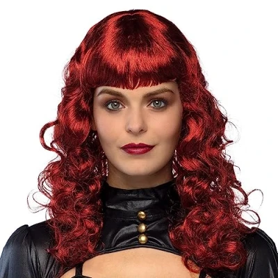 Afbeelding van Boland Pruik Lady Steampunk Rood Krullen Lang Vrouwen Prinses Sciencefiction Fantasy