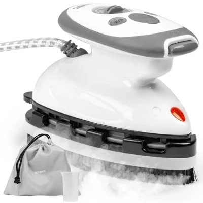 Afbeelding van Duronic SI2 Reisstoomstrijkijzer 375 W 50 ML Inhoud Incl. Bijvulkan Meerdere Warmte Instellingen Compact Stoomstrijkijzer Mini Strijkijzer met Borstel Opzetstuk en Opbergtas