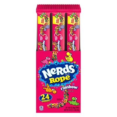 Afbeelding van Nerds Candy Rope Rainbow 24 Stuks