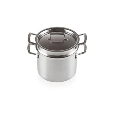 Image de Le Creuset 96200520001000 Magnetik Faitout avec couvercle et panier Inox 20 cm