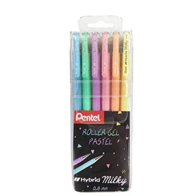 Image de Pochette de 6 Rollers encre gel pastel Pentel