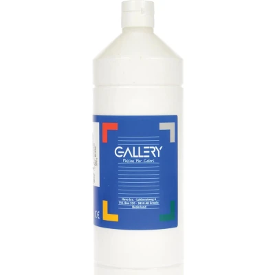 Afbeelding van Gallery plakkaatverf, flacon van 1 l, wit plakkaatverf