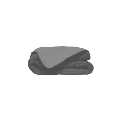 Afbeelding van Bedrukt Dekbed Hoesloos Wasbaar Zonder Overtrek Lits Jumeaux Zelesta® Easybed Donkergrijs &amp; Zilvergrijs 240x220cm