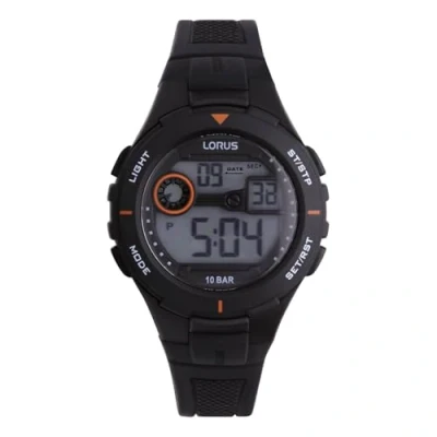Afbeelding van Lorus Kinder digitaal Horloge silicon band black R2381PX9 Siliconen Zwart 36 mm