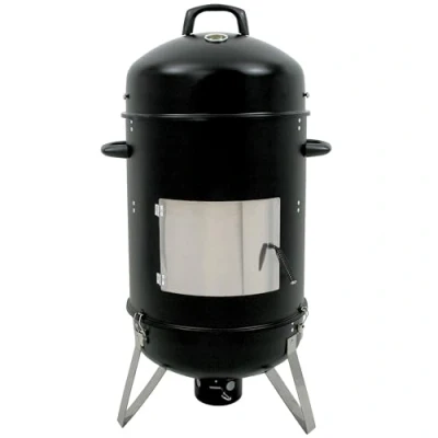 Afbeelding van BBQ Toro Rookton Hickory Ø 46 cm Grillton, rookoven hout, rookton, 4in1 grillvat, rookoven, watersmoker smoker grill, houtskoolgrill met deksel, kolengrill