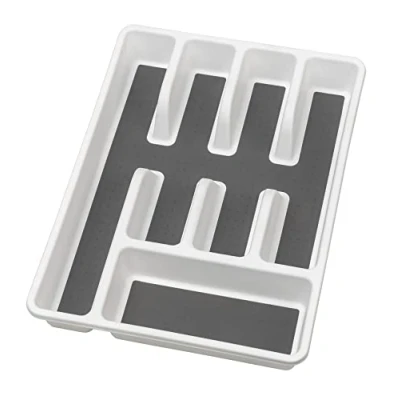 Afbeelding van WENKO Bestekbak met 5 vakken van polypropyleen, antislip, 26,5 x 36,5 cm, wit
