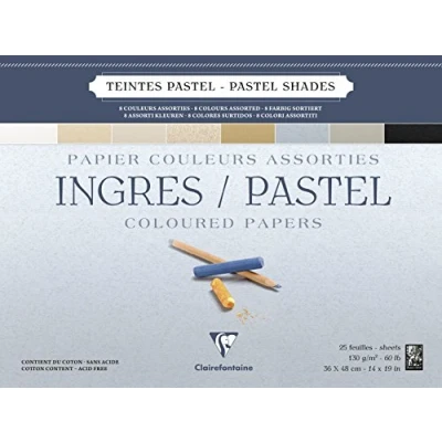 Afbeelding van Clairefontaine Ingres Pastelblok 130 gram 25 vel 36 x 48 cm