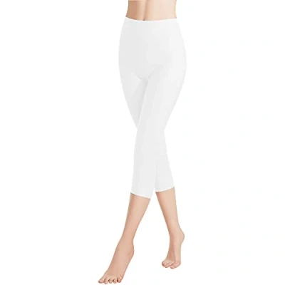 Afbeelding van Libella 4161 VA Dameslegging, 3/4 broek van katoen, capribroek met hoge taille, kleurrijk, slim fit, fitnessbroek, meerkleurig, 1 stuks wit., 3XL