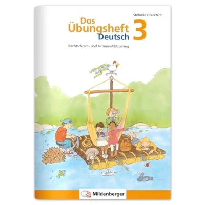 Afbeelding van Das Übungsheft Deutsch 3: Rechtschreib und Grammatiktraining Lernheft für 3. Klasse Deutsch, Rechtschreibung üben in der Grundschule, inkl. Lösungsheft Sticker