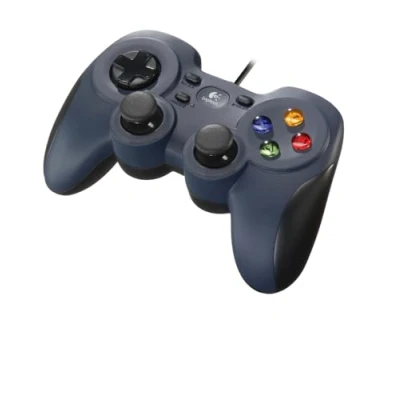 Image de Logitech F310 Manette de Jeu Filaire, Configuration Type Console, Croix Directionnelle 4 Switchs, Prise en Main Confortable, Câble 1,8m, PC Bleu/Gris
