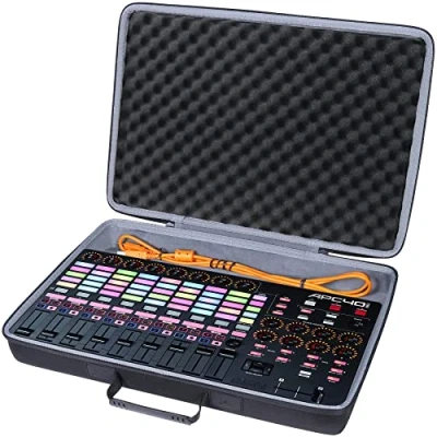 Afbeelding van co2CREA Reisharde hoes Voor AKAI Professional APC40 MKII USB MIDI controller, alleen hoes, Zwarte behuizing + grijze binnenkant,