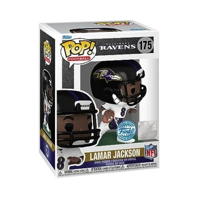 Afbeelding van Funko Pop! NFL: Ravens Lamar Jackson (Away) Vinyl figuur om te verzamelen Cadeau idee Officiële Producten Speelgoed voor Kinderen en Volwassenen Sportfans