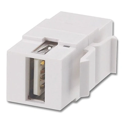 Afbeelding van Lindy USB Typ A/B Doppelkupplungs Keystone für Wanddosen Key