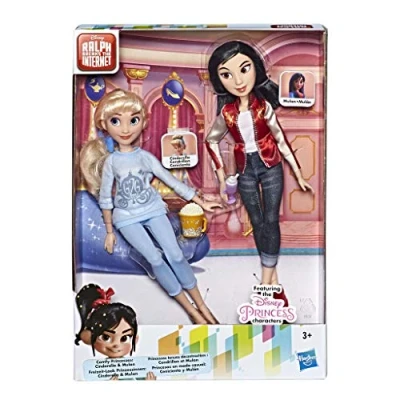 Afbeelding van Disney Princess Ralph Breaks The Internet Assepoester en Mulan poppen met comfortabele kleding accessoires