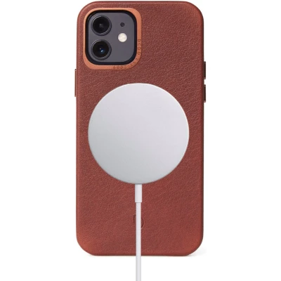 Afbeelding van Decoded Leather Back Cover Apple iPhone 12 Mini Brown