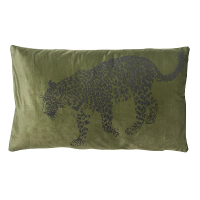 Afbeelding van Dutch Decor SULA Sierkussen met dierenprint 30x50 cm Chive groen