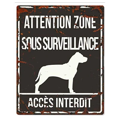 Afbeelding van D&amp;d Home Waakbord Hond Warning Sign Square Stafford F 20x25cm Zwart 1st