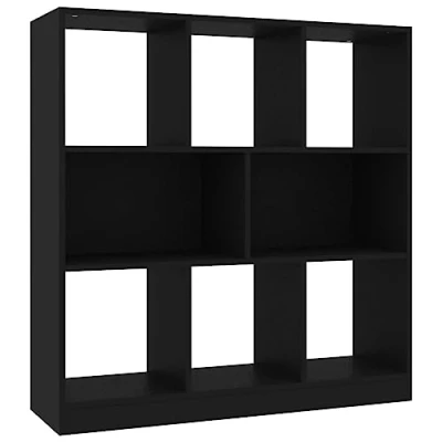 Afbeelding van Boekenkast 97,5x29,5x100 cm bewerkt hout zwart