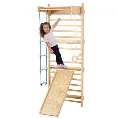 Image de VEVOR Échelle murale suédoise en bois de pin 5 1 pour aire jeux intérieure