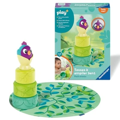 Image de Ravensburger Play + Tasses A Empiler 3En1 Petit Oiseau Des 6 Mois Version Française 34007