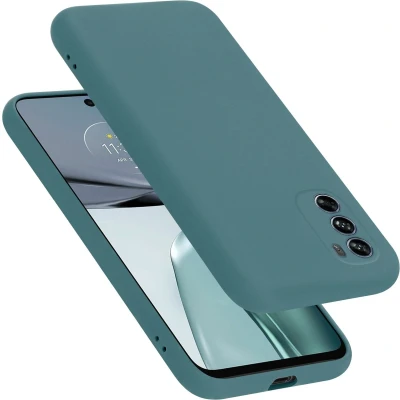 Afbeelding van Cadorabo Hoesje geschikt voor Motorola MOTO G62 5G in LIQUID GROEN Beschermhoes gemaakt van flexibel TPU silicone Case Cover