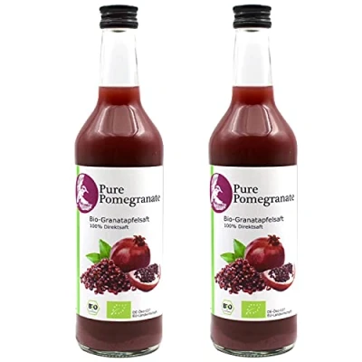 Afbeelding van Biologisch granaatappelsap, 100% natuurlijk direct sap, koudgeperst (2 x 500 ml)