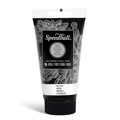 Afbeelding van Speedball 3500 wateroplosbare inktdrukblok, 2,5 g buis, 4,4 cm hoogte, breed, 11,4 lang, zwart