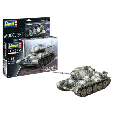 Afbeelding van 1:35 Revell 63319 T 34/85 Tank Model Set Plastic Modelbouwpakket