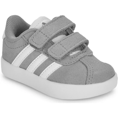 Afbeelding van adidas VL Court 3.0 schoenen voor kinderen, uniseks, Grijs Drie/Cloud Wit/Grijs Twee, 23 EU