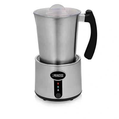 Afbeelding van Elektrische Melkopschuimer Princess 243005 Geniet van Barista waardige Koffie met Perfect Opgeschuimde Melk 250 ml Capaciteit, Drie Schuimstanden, Roestvrij Staal, Automatische Uitschakeling, Geschikt voor alle melksoorten Vaatwasserbestendig