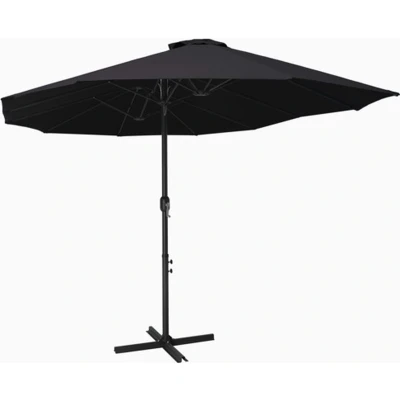 Afbeelding van Parasol met aluminium paal 460x270 cm zwart