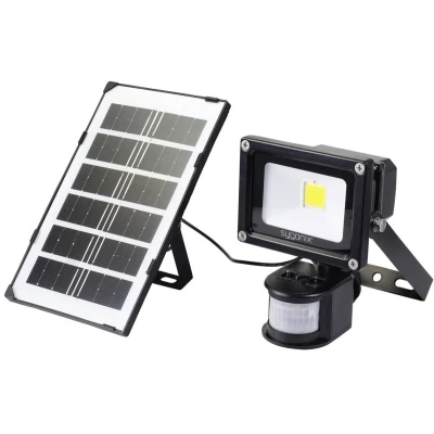 Afbeelding van Sygonix SY 5461108 Spot op zonne energie met bewegingsmelder 10 W Neutraalwit Zwart