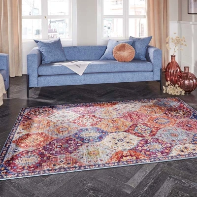Afbeelding van Vloerkleed Shiraz Meerkleurig 80x150cm Perzisch 123vloerkleed.nl is de online webshop voor vloerkleden en woonaccessoires.