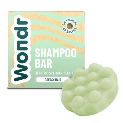 Afbeelding van WONDR Shampoo bar Refreshing Cactus Vet haar Meer volume Sulfaatvrij 55g
