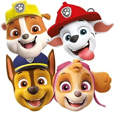 Afbeelding van Maskers Paw Patrol 8 stuks