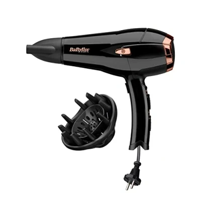 Image de Sèche cheveux 2000w ionic noir Babyliss Paris d373e