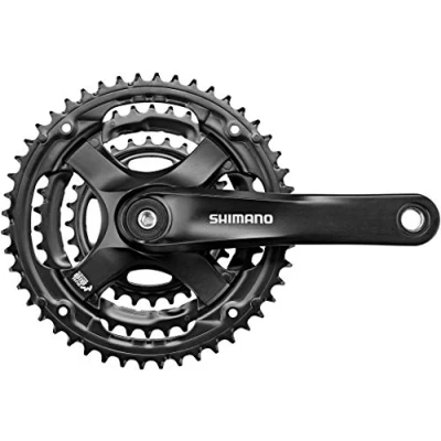 Afbeelding van Shimano Crankstel 6/7/8 speed Tourney FC TY501 met 175mm crankarm 48 x 38 28T zwart