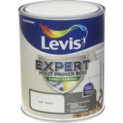 Afbeelding van Levis Expert primer lak buiten 1L Wit